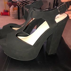 Black platform heels